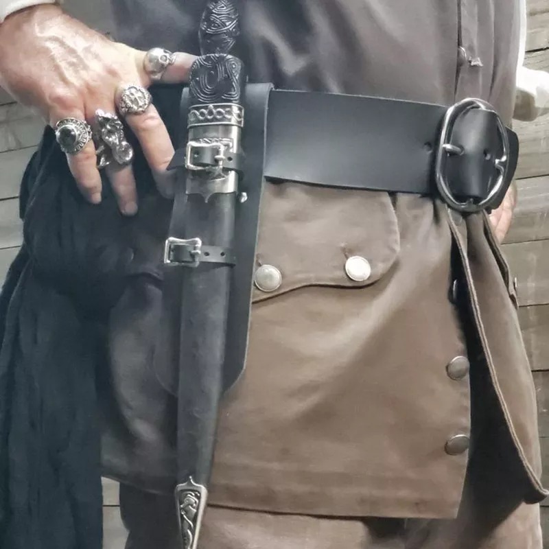 Men'S Viking Accessories - Medieval Renaissance Pirate Dagger Holder Adjustable