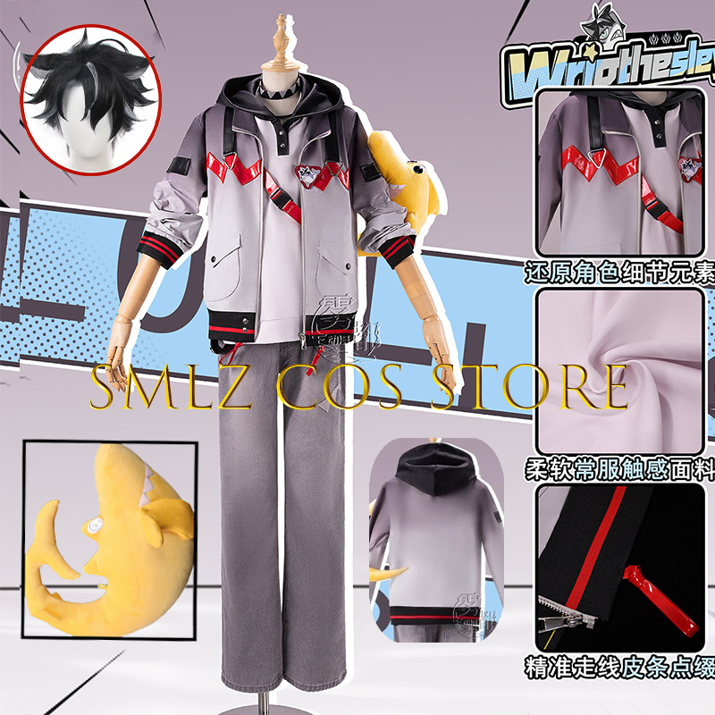 Men'S Suit Accessories - 2026 Shark Wriothesley Cosplay Game Genshin