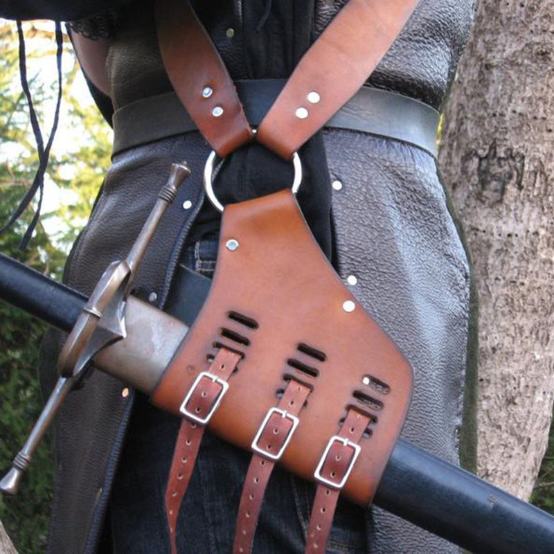Men'S Viking Accessories - Medieval Shoulder Strap Sword Holder Sheath