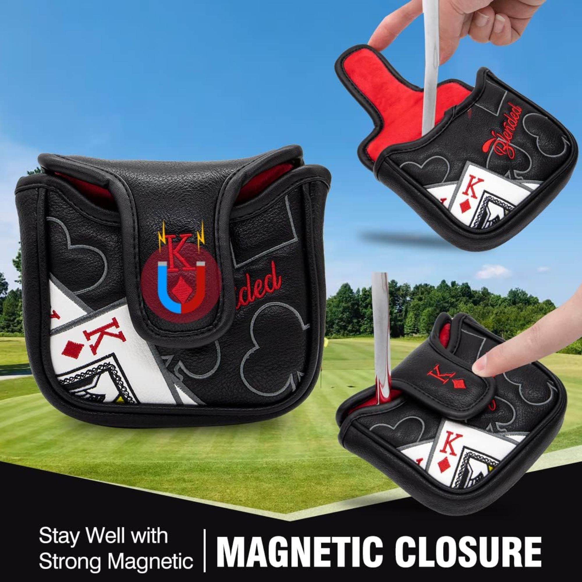 King Of Hearts Embroidered Mal - Men Accessories Brand 评论和价格