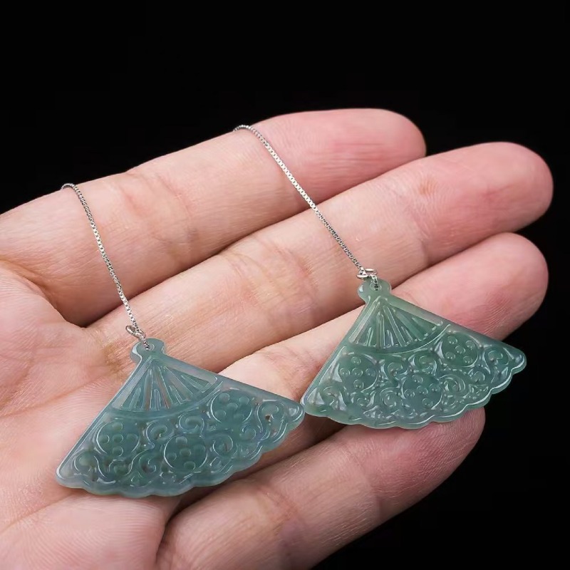Natural Blue Water Emerald Jad - Men'S Accessories Drop Shipping 评论和价格