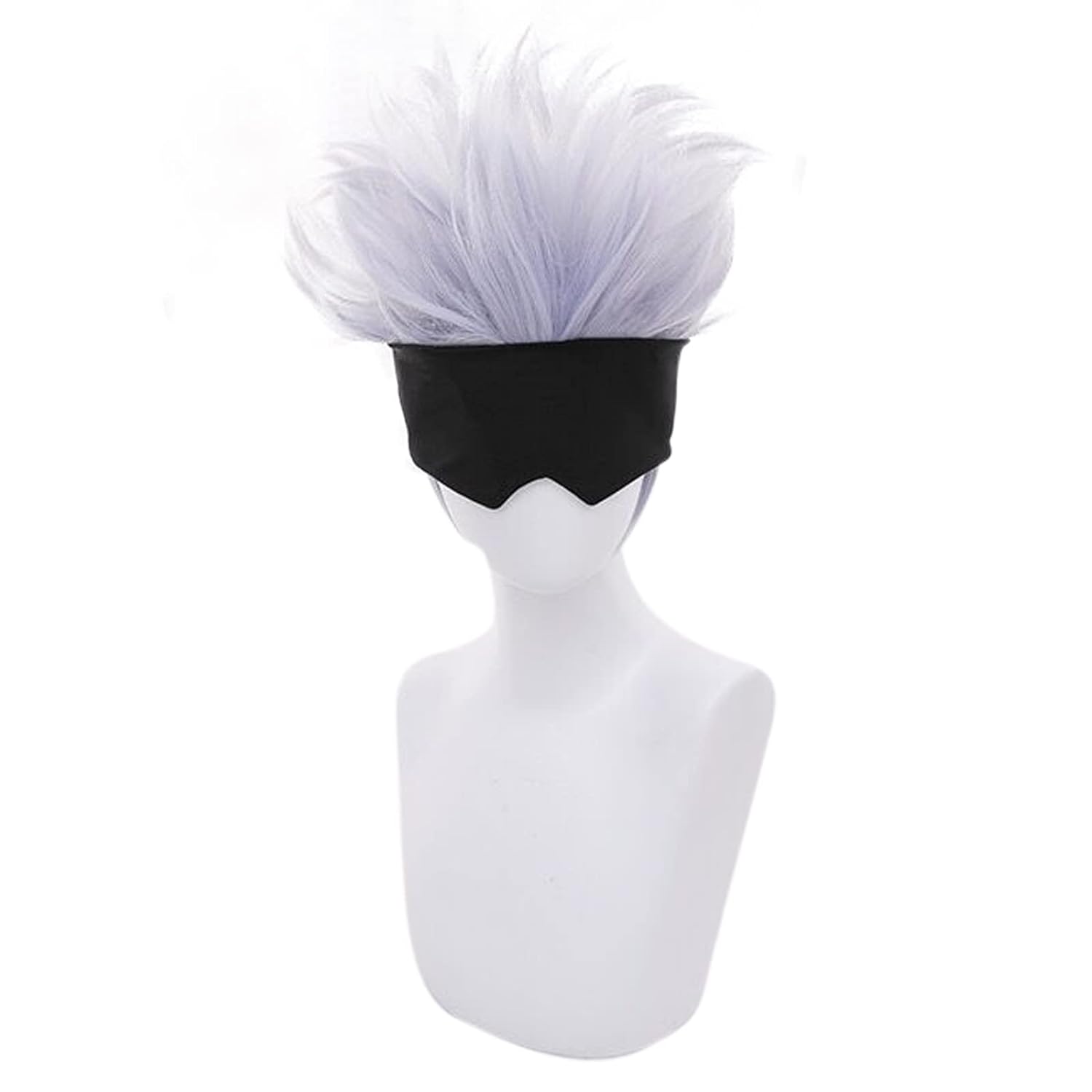 Black Blindfold + Short Wavy C - Men Accessories Silver 评论和价格