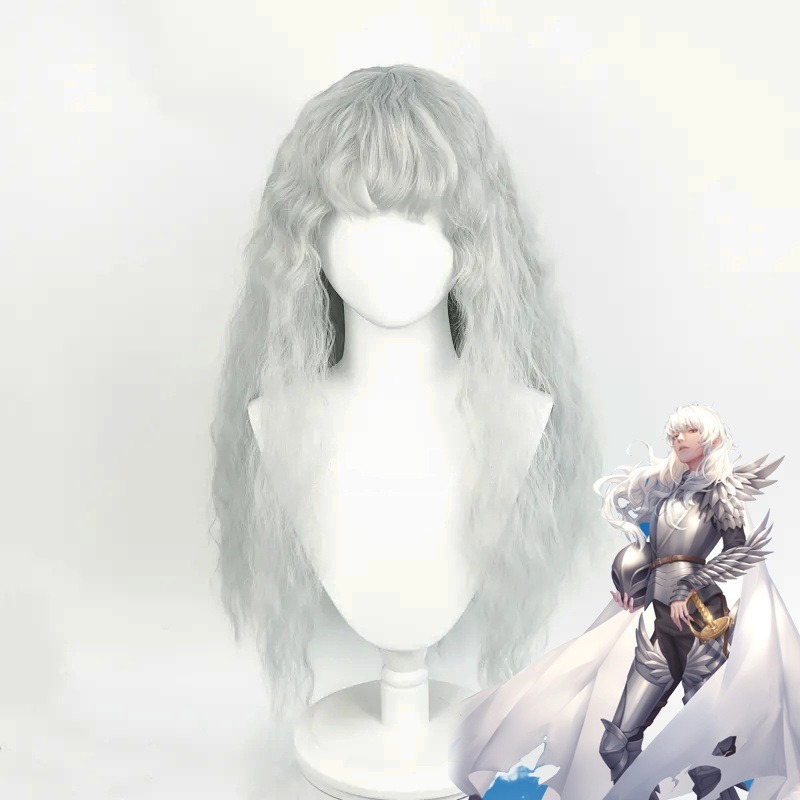 Anime Game Berserk Cosplay Wig - Men Accessories Silver 评论和价格