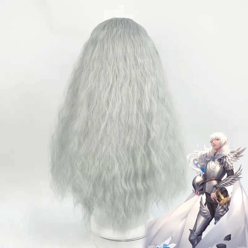 Anime Game Berserk Cosplay Wig - Men Accessories Silver 评论和价格