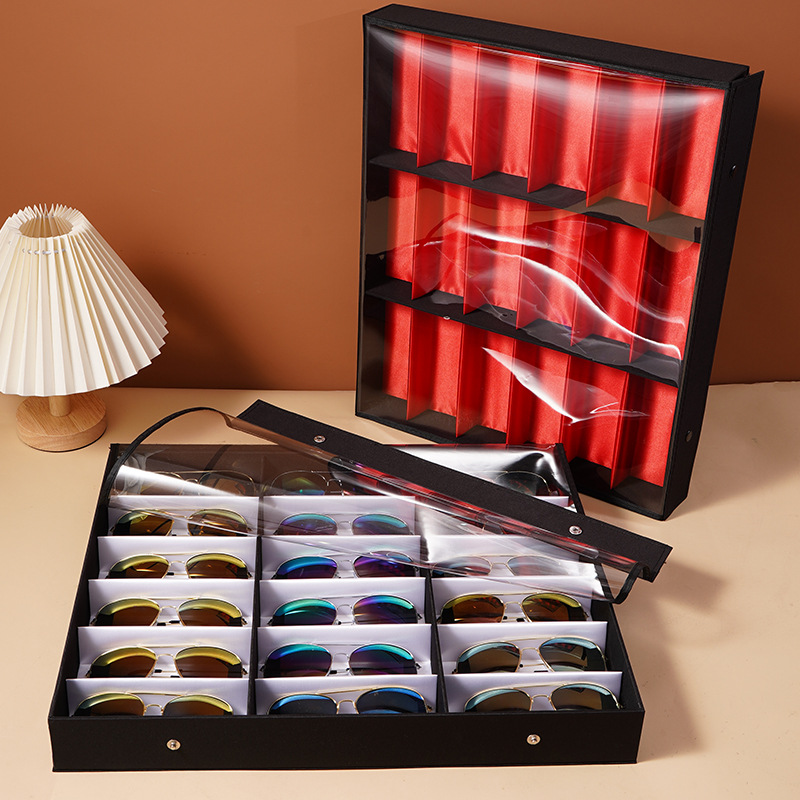 18 Slots /Grid Glasses Storage - Men'S Accessories Organizer Tray 评论和价格