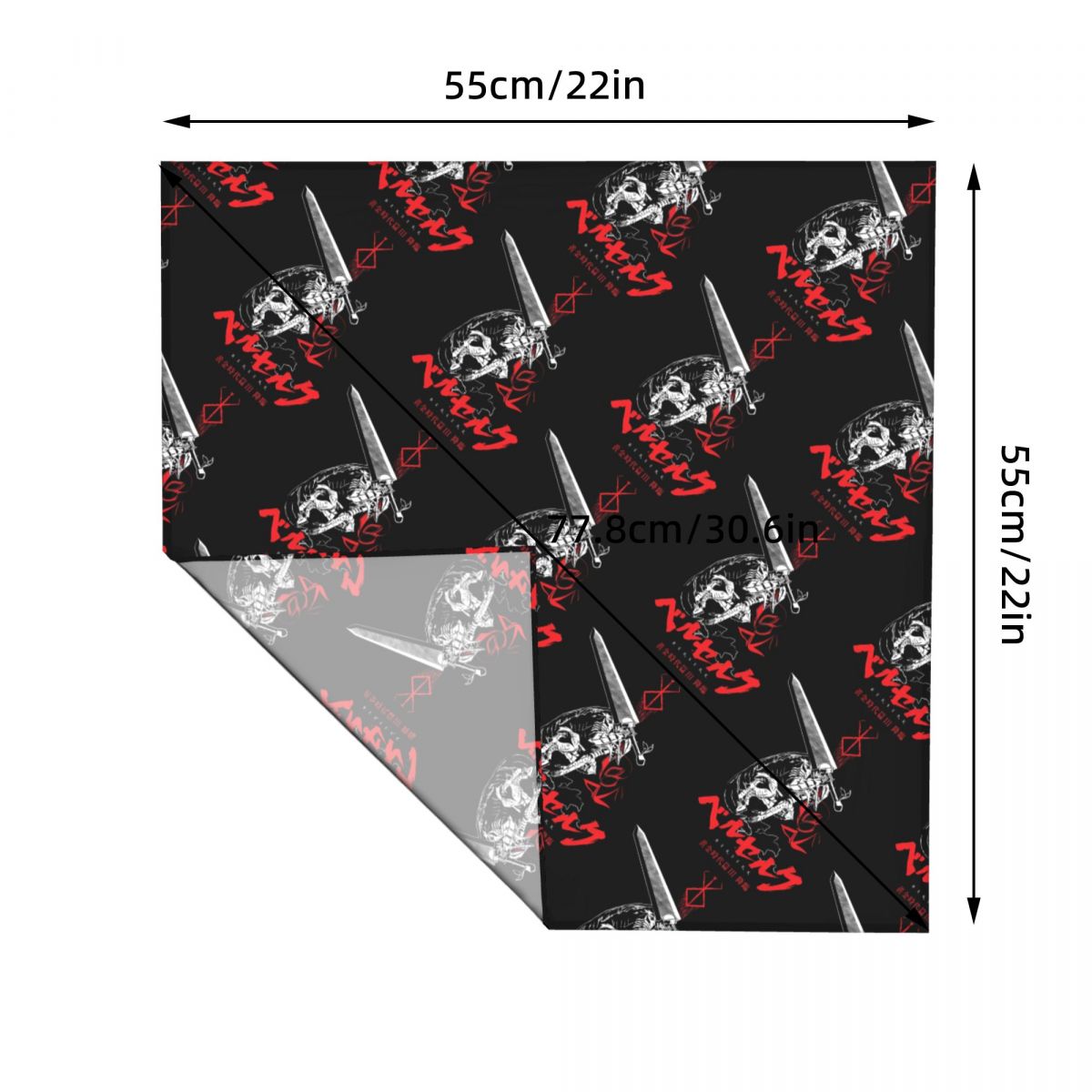 55CM B-Berserks Bandana Holida - Men Accessories Brand 评论和价格