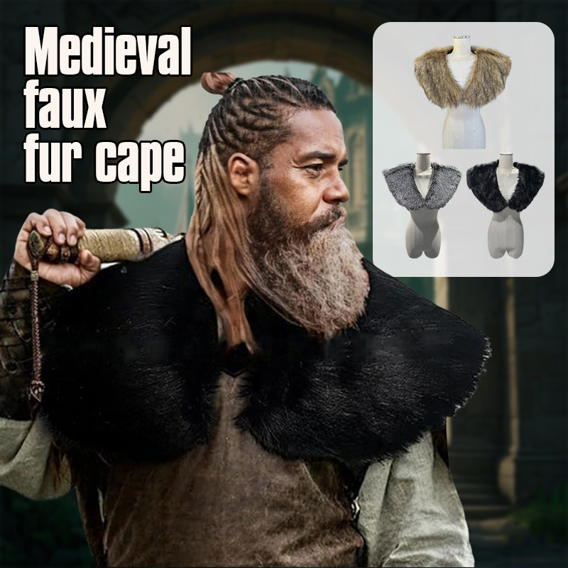 Medieval Faux Fur Collar Fur S - Men'S Viking Accessories 评论和价格