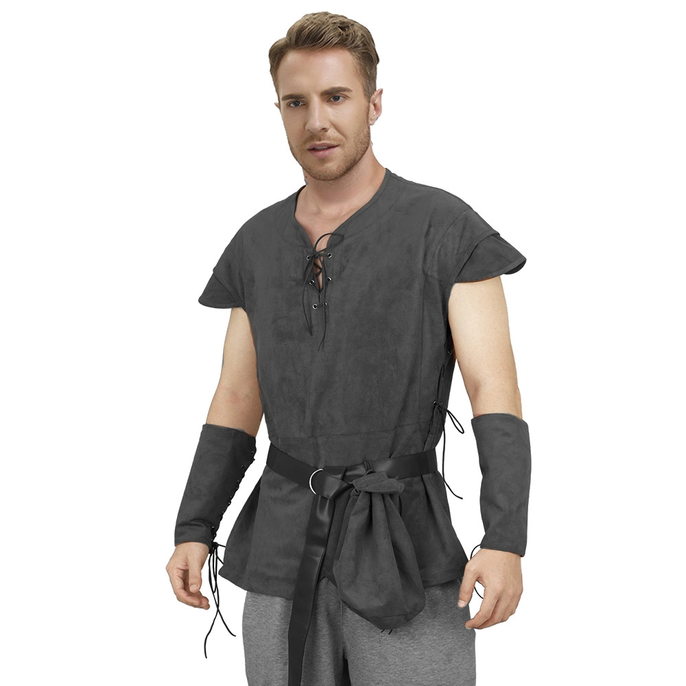Men's Medieval Lace Up Tunic S - Men'S Viking Accessories 评论和价格