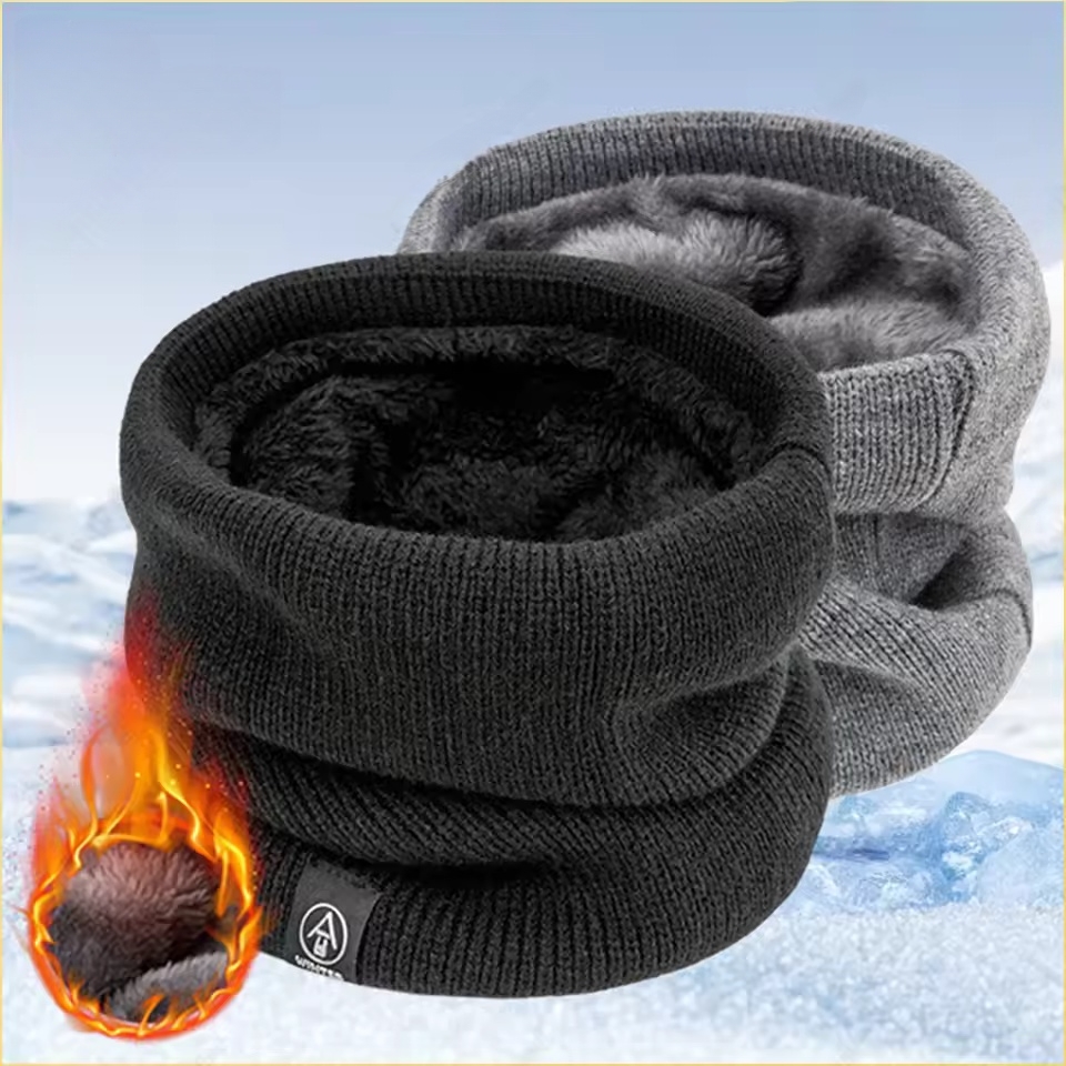 Winter Neck Warmer Scarf Fleec - Men Accessories Ring 评论和价格