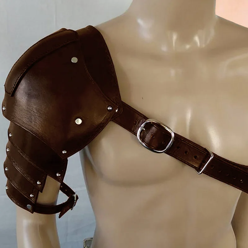 Medieval Leather Shoulder Armo - Men'S Viking Accessories 评论和价格