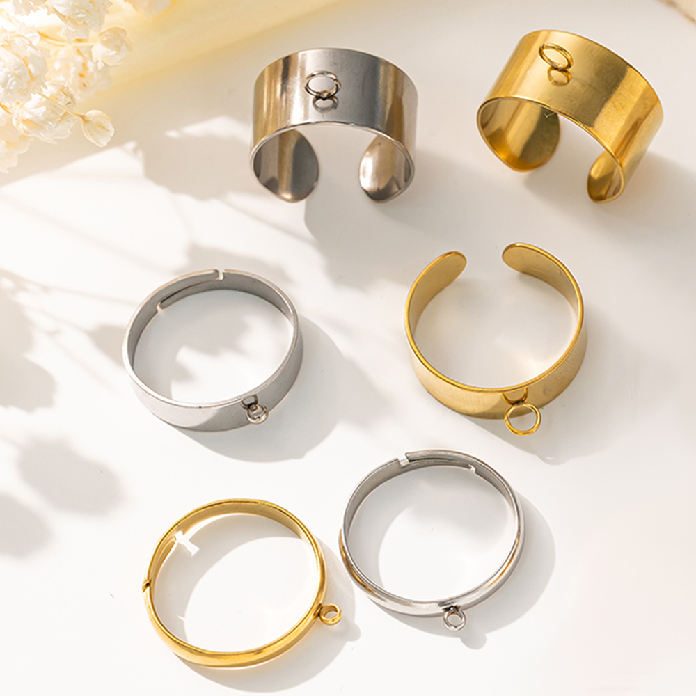 5pcs/Lot Stainless Steel Gold  - Men Accessories Ring 评论和价格
