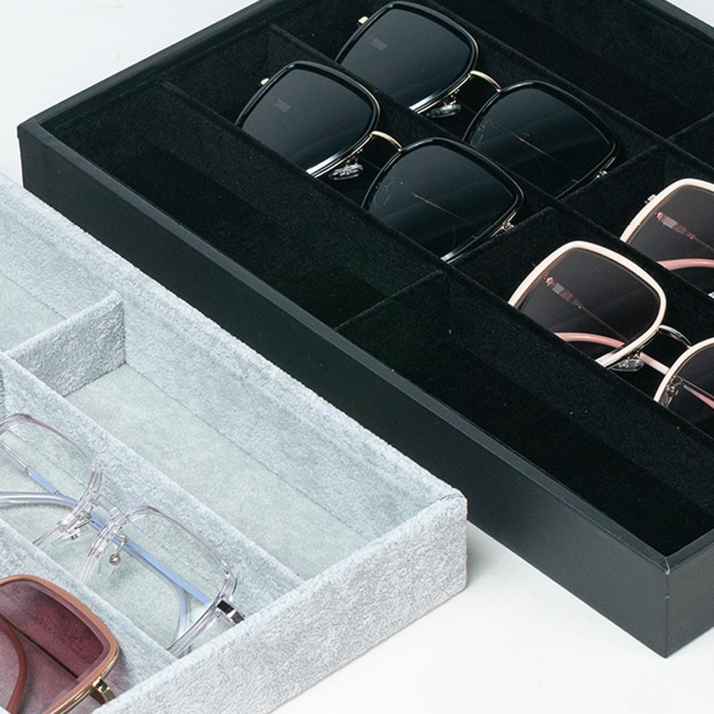 8 Grid Velvet Glasses Holder S - Men'S Accessories Organizer Tray 评论和价格